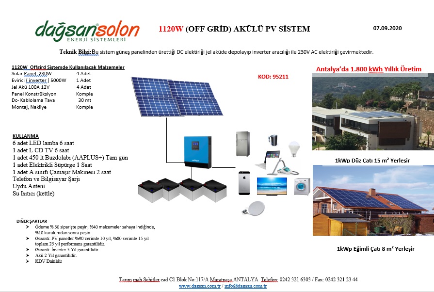 Akülü PV Sistem