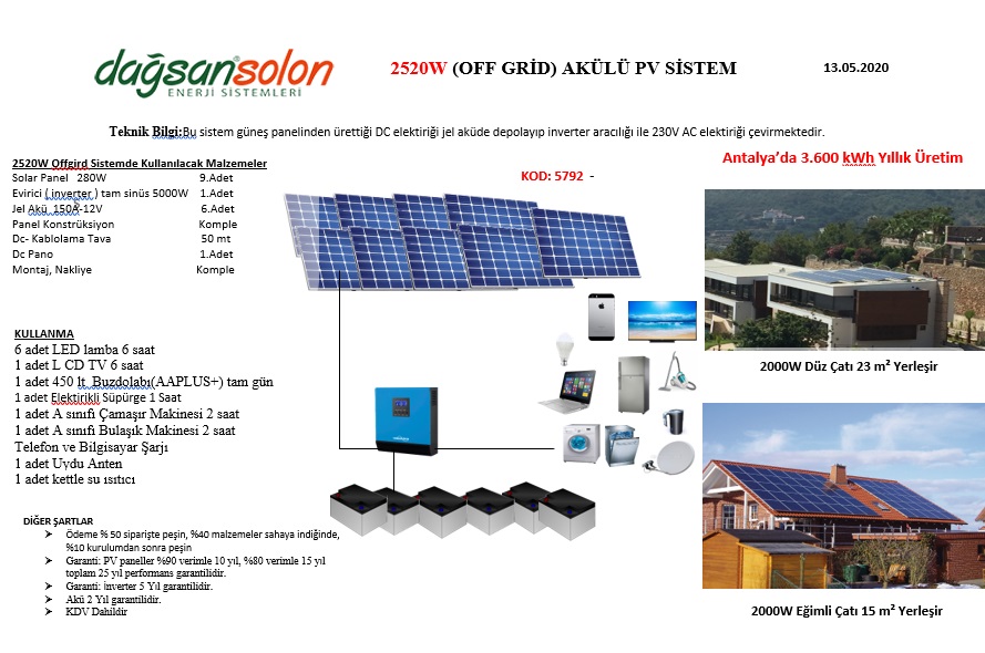 Akülü PV Sistem